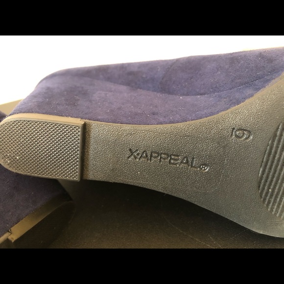 Suede navy blue wedges size 6  X-Appeal - Picture 4 of 5